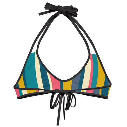 Bright Stripe Bikini Top