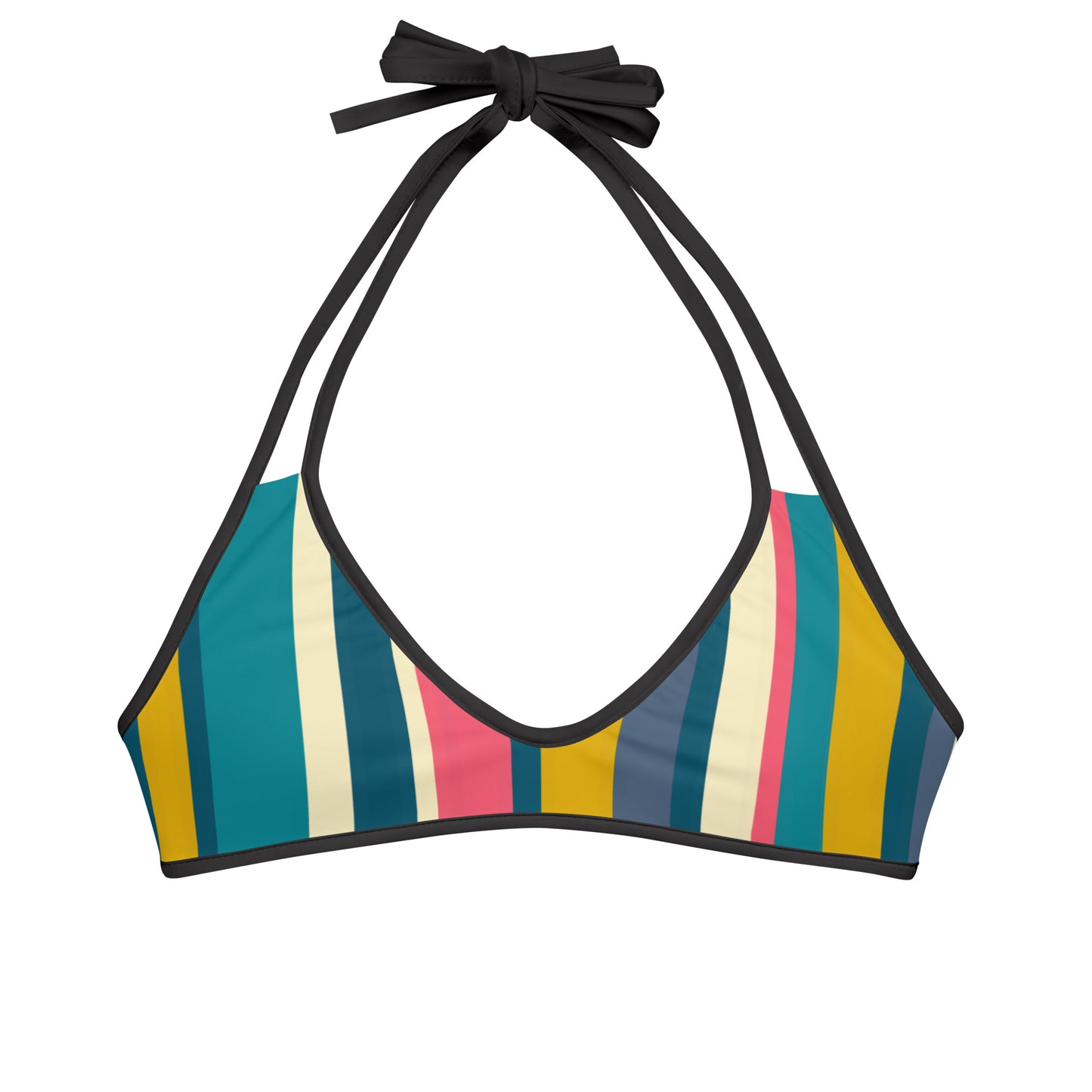 Bright Stripe Bikini Top