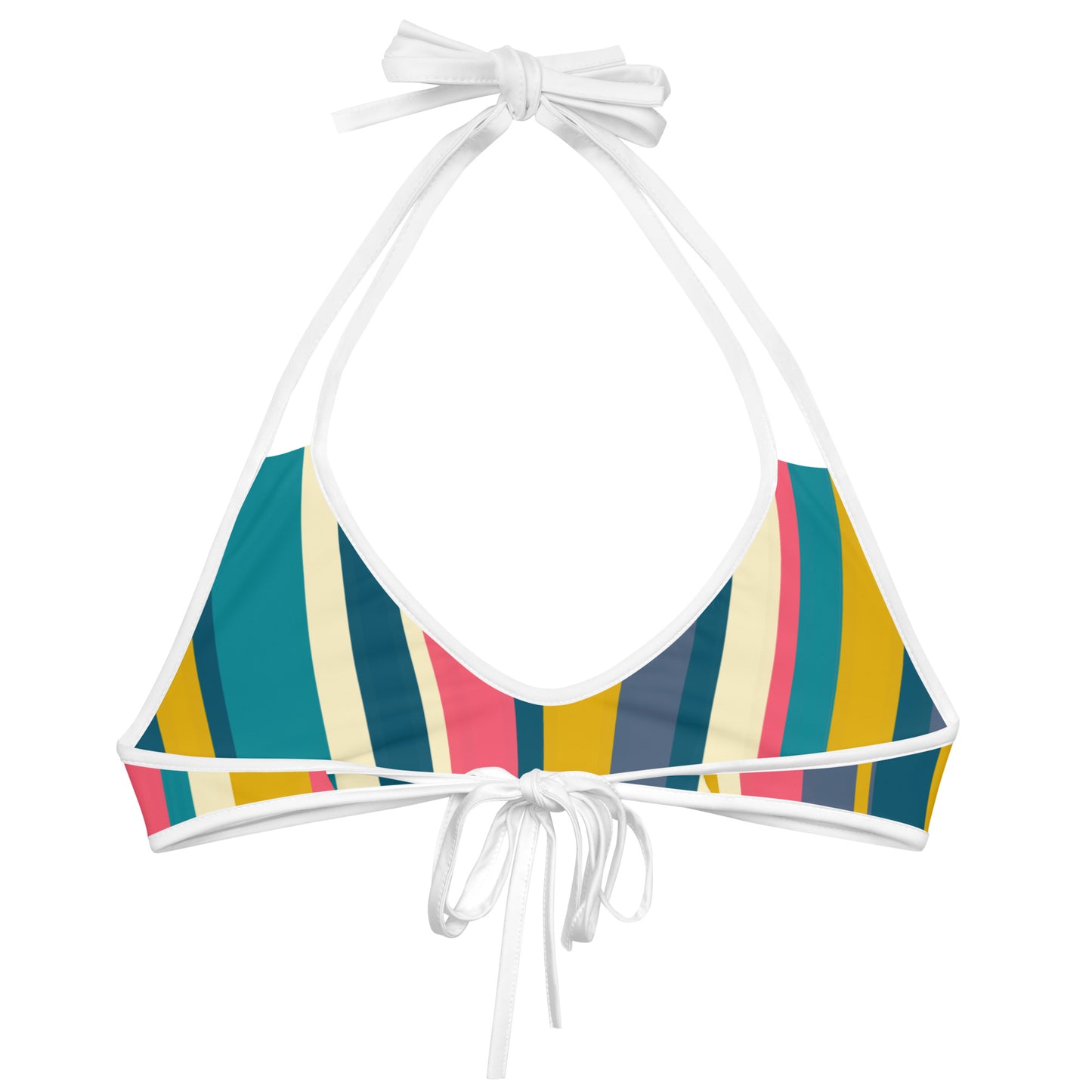 Bright Stripe Bikini Top