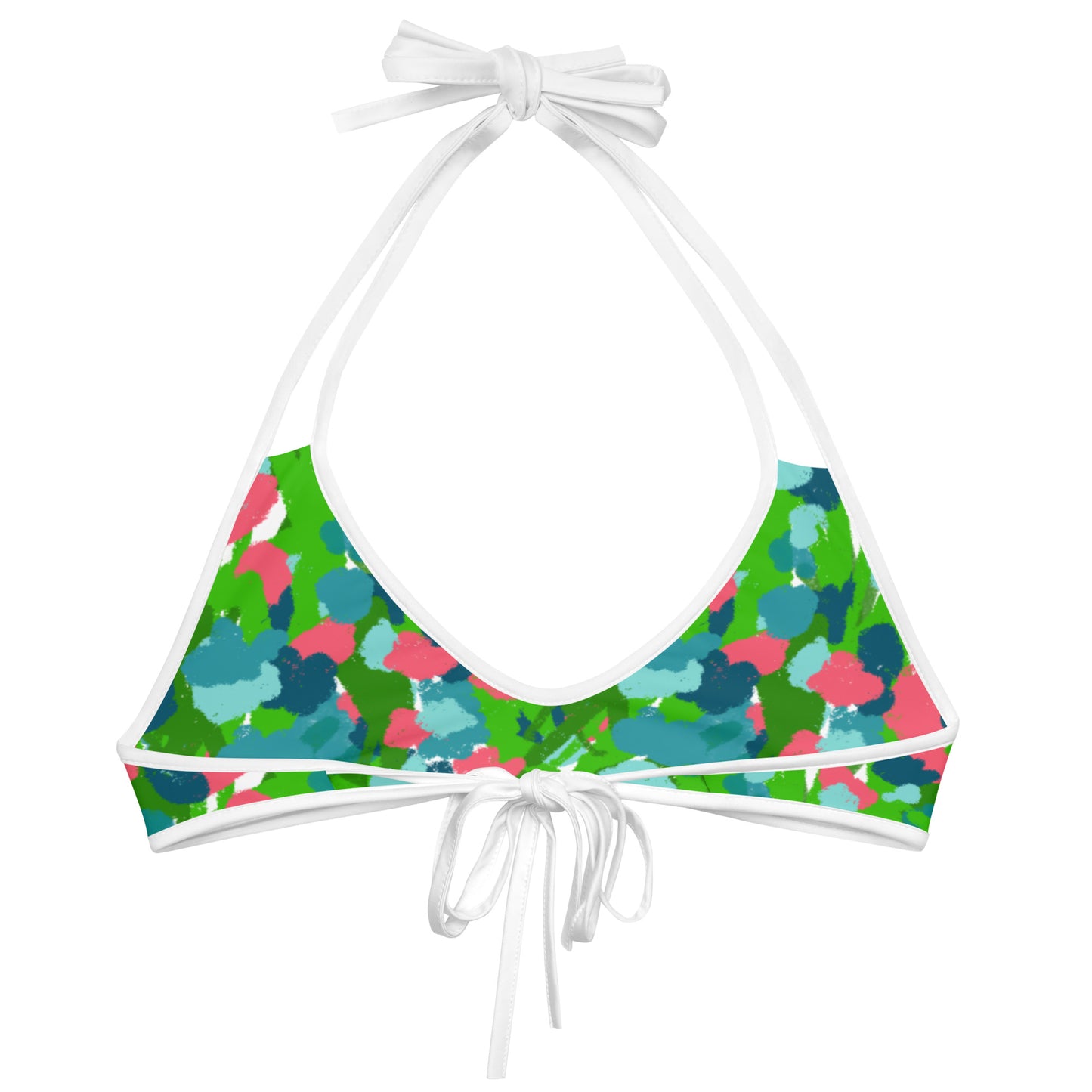 Gouache Garden Bikini Top