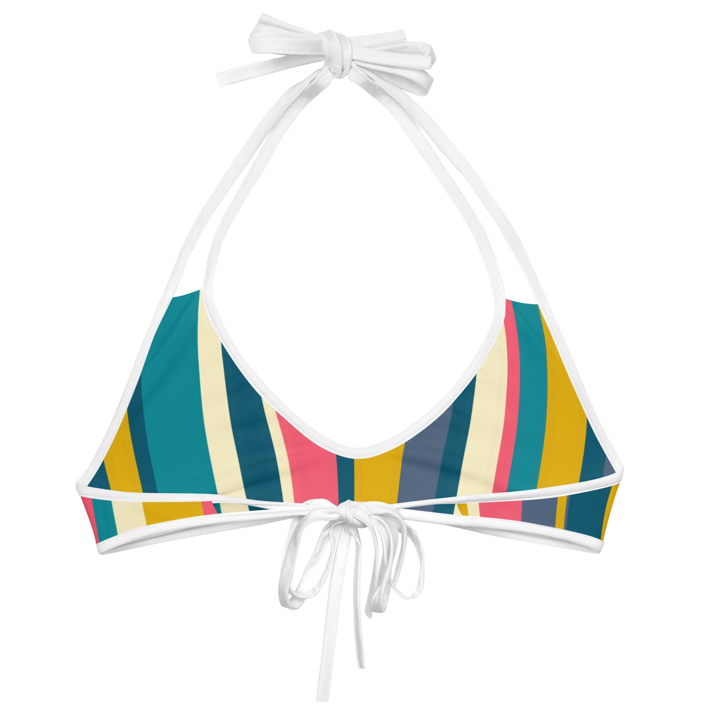 Bright Stripe Bikini Top