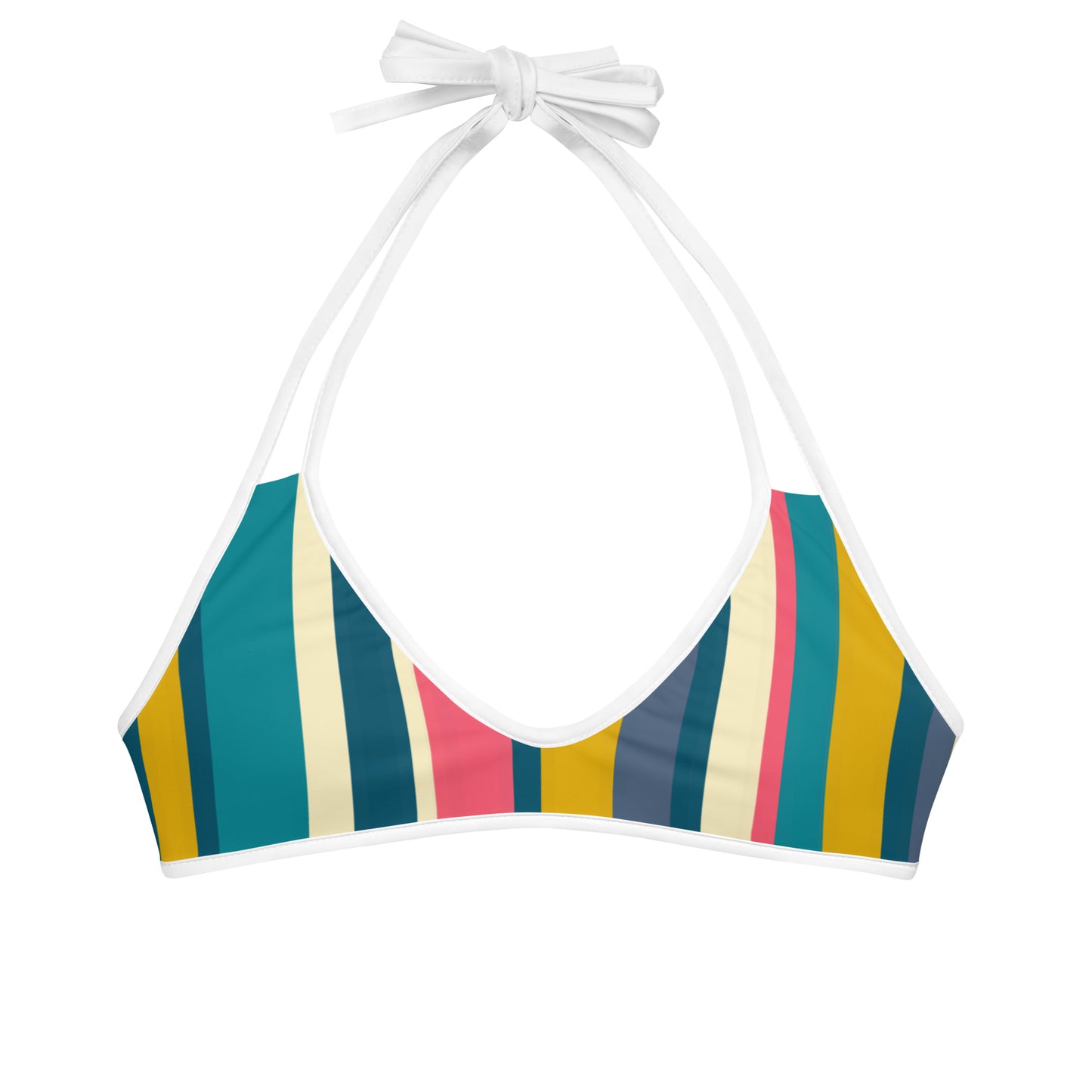 Bright Stripe Bikini Top