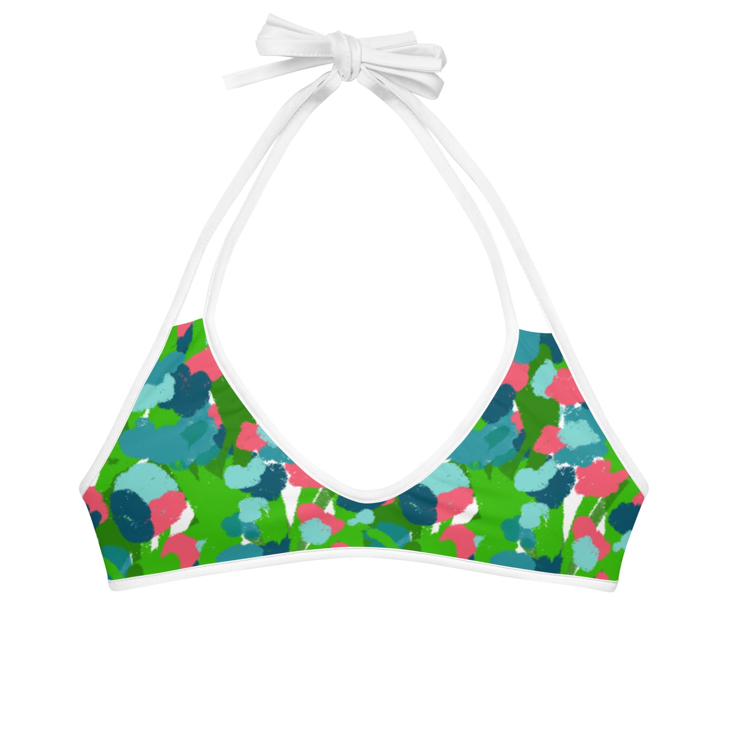 Gouache Garden Bikini Top