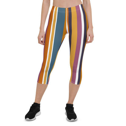 Mod Stripe Capri Leggings