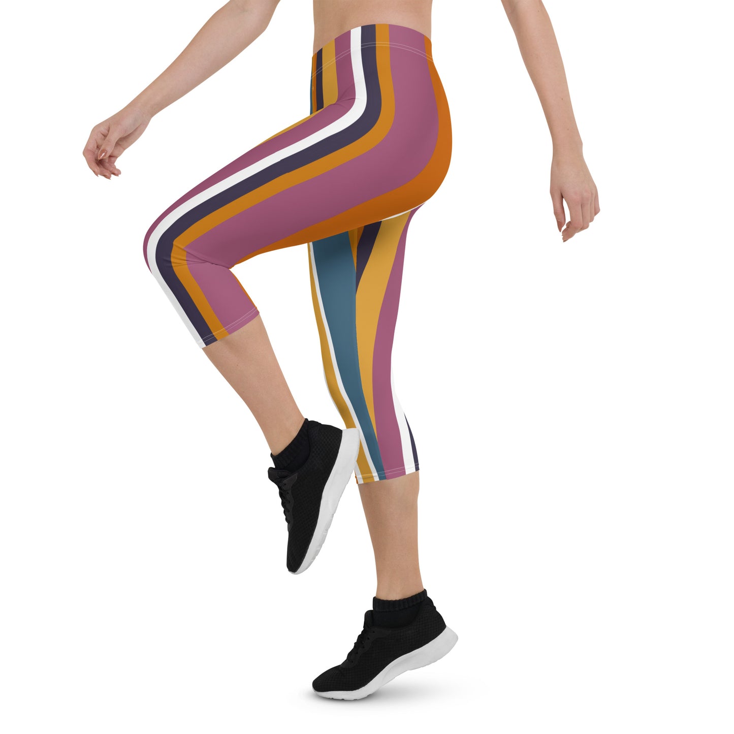 Mod Stripe Capri Leggings