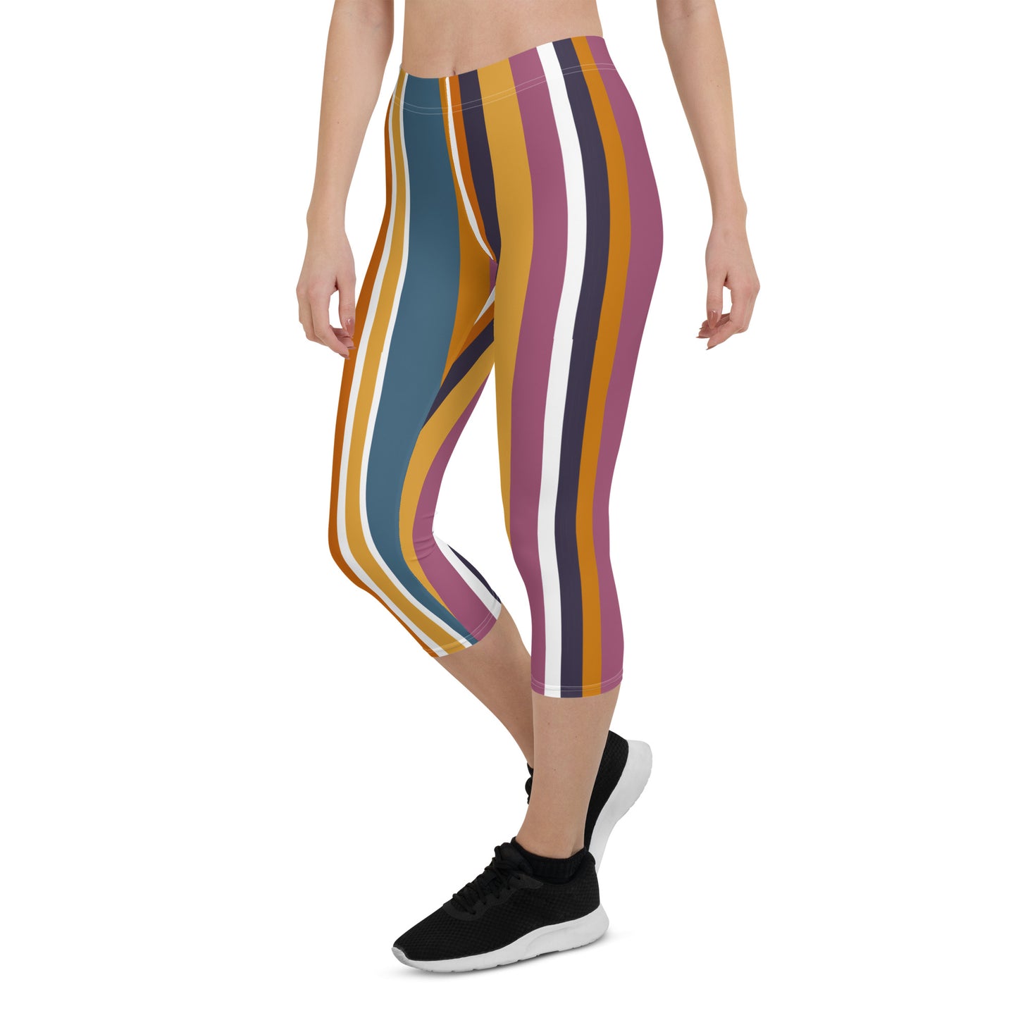 Mod Stripe Capri Leggings