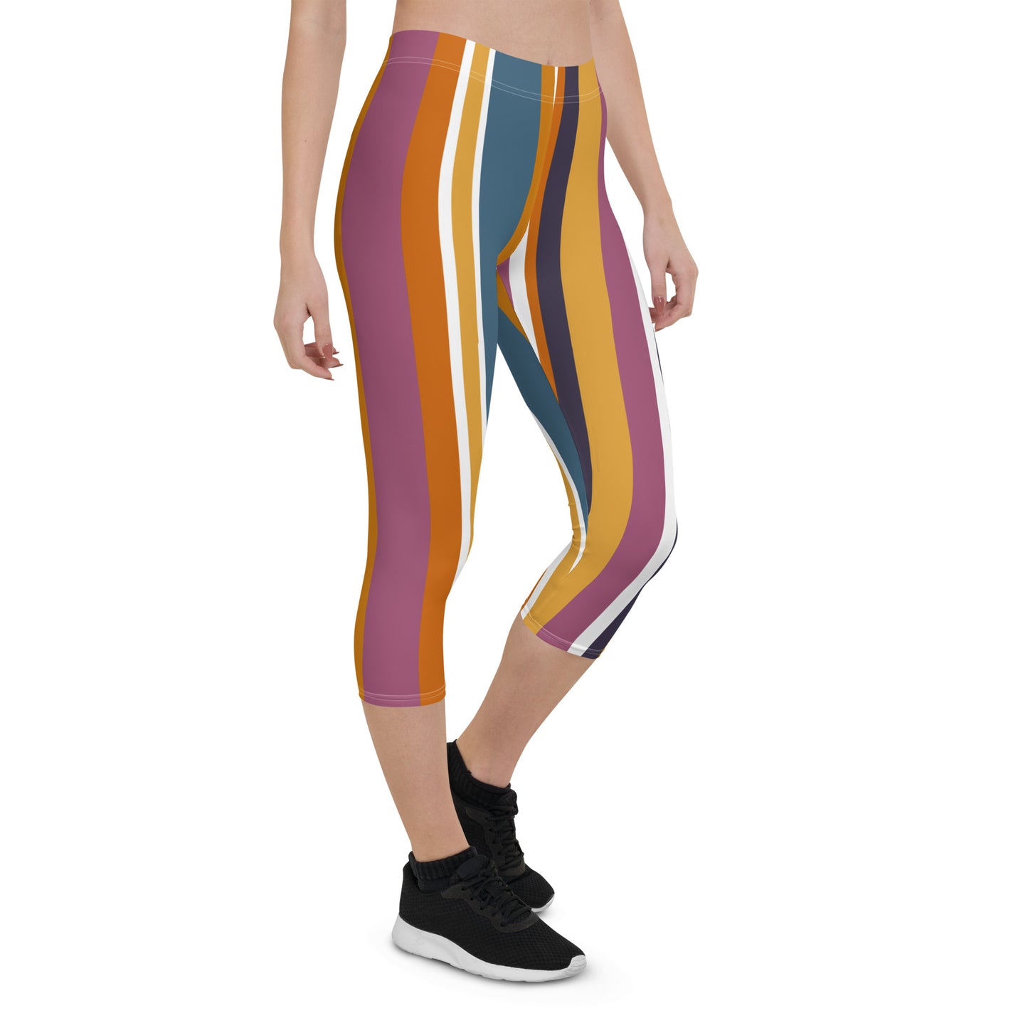 Mod Stripe Capri Leggings