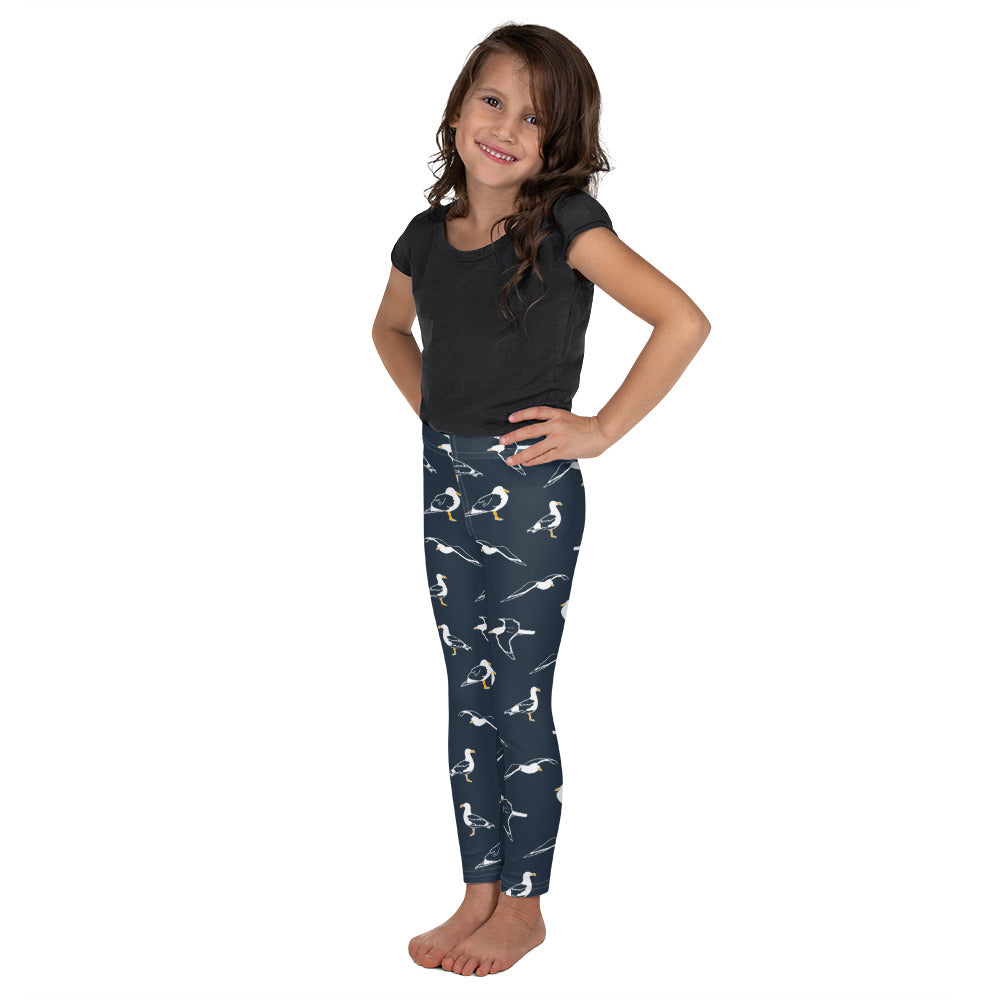 Navy Seagull Kid's Leggings