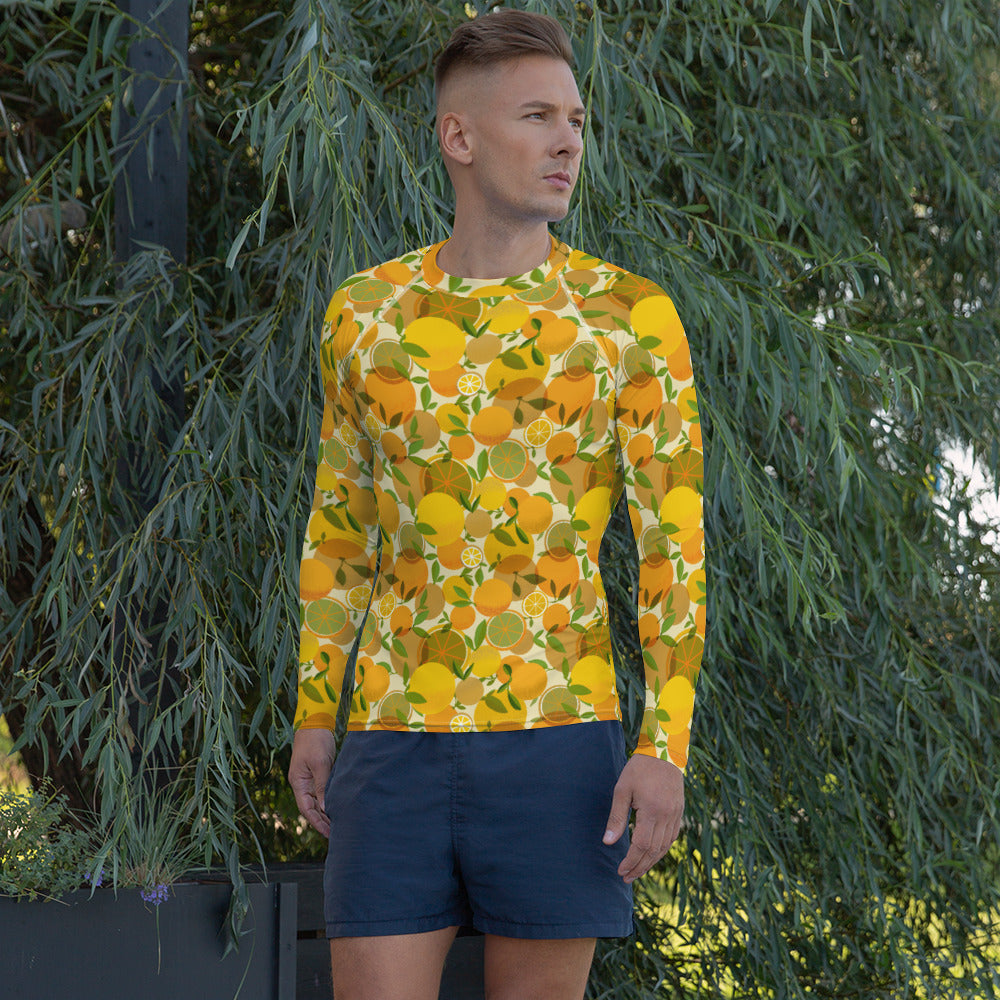 Retro Lemons Men's Rash Guard