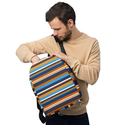 Retro Stripe Minimalist Backpack