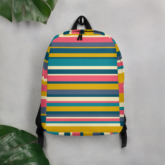 Bright Stripe Minimalist Backpack