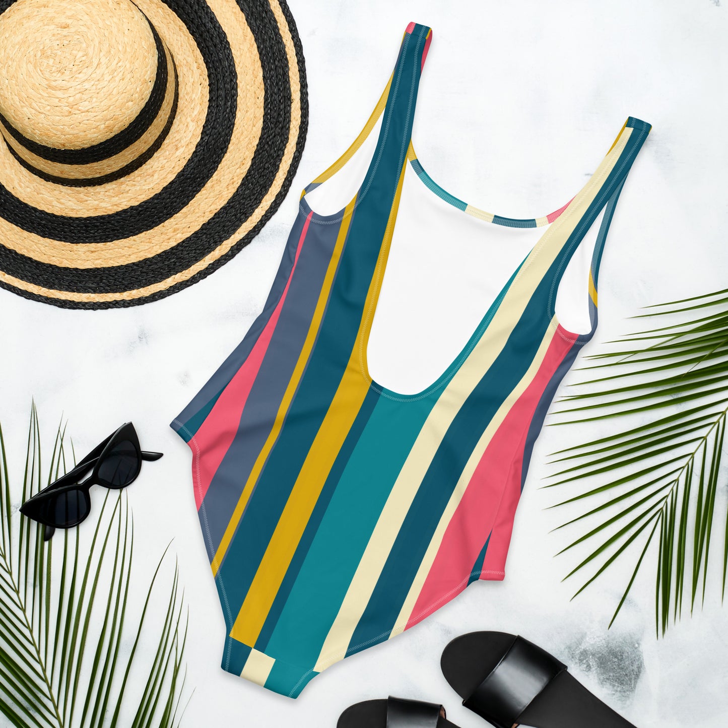 Bright Stripe One-Piece Swimsuit