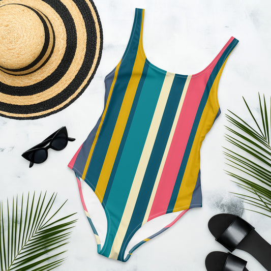 Bright Stripe One-Piece Swimsuit