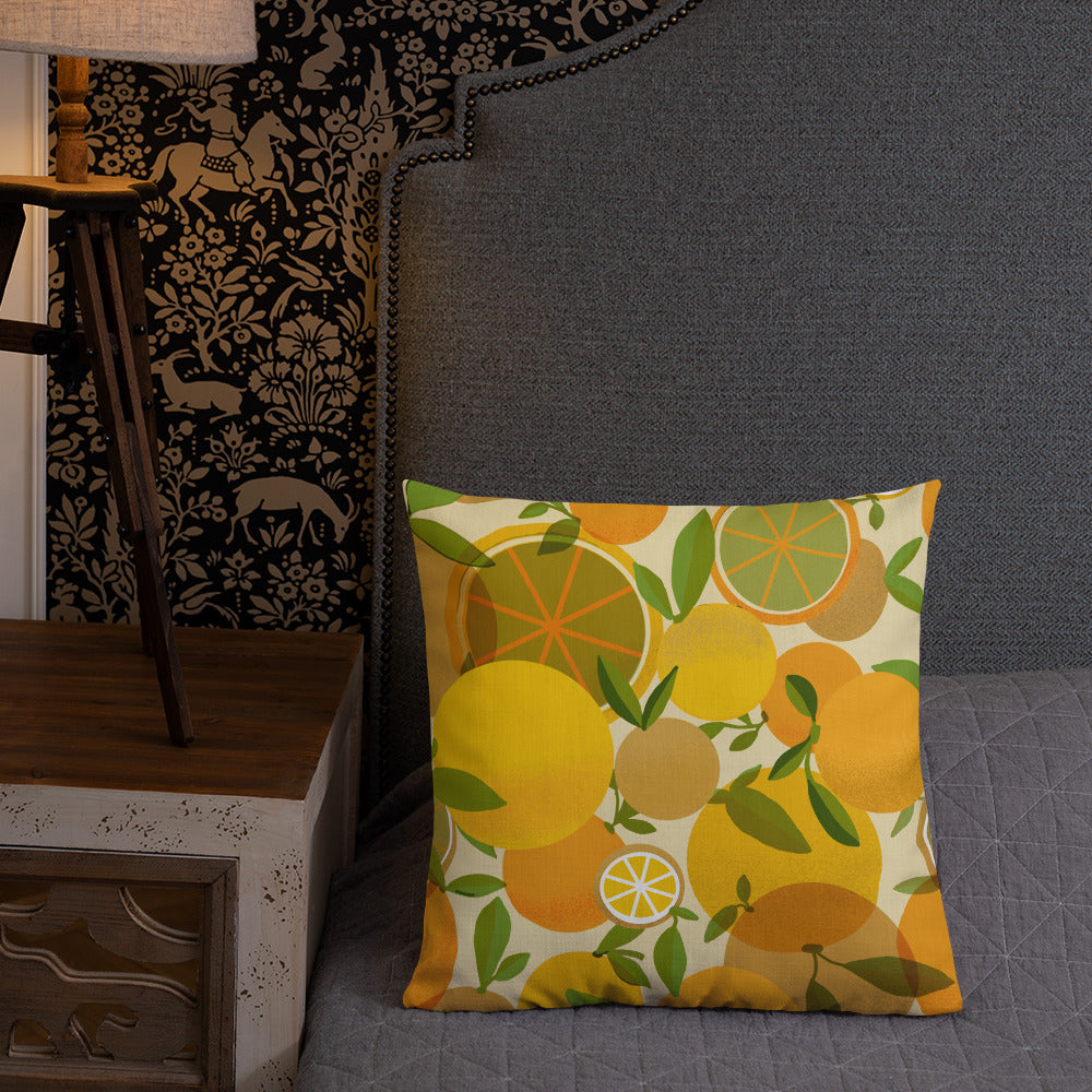 Retro Lemons Premium Pillow