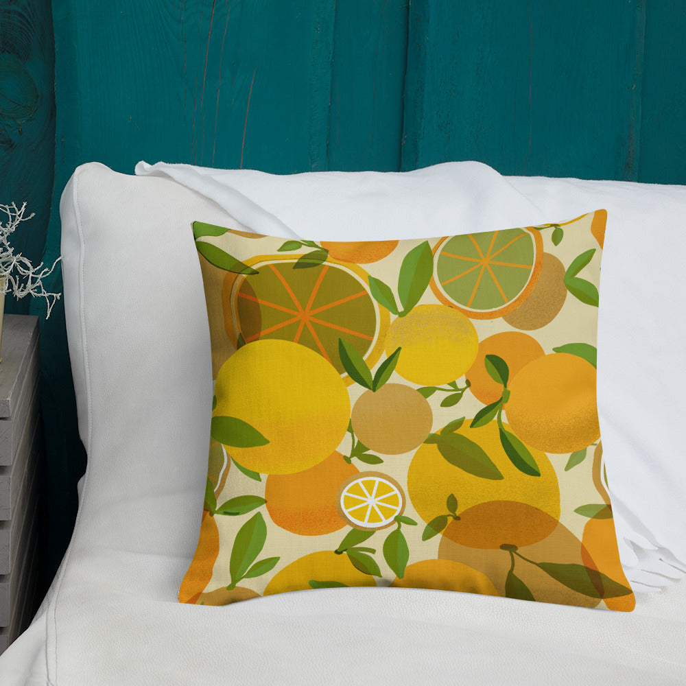 Retro Lemons Premium Pillow