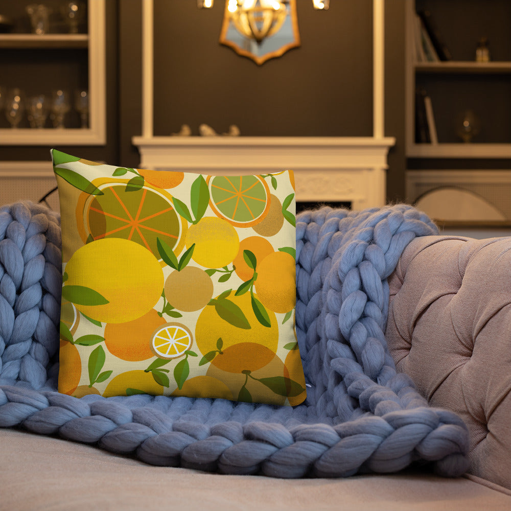 Retro Lemons Premium Pillow