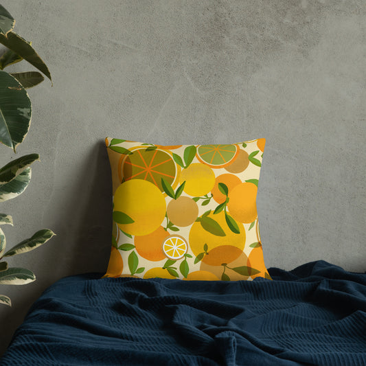 Retro Lemons Premium Pillow