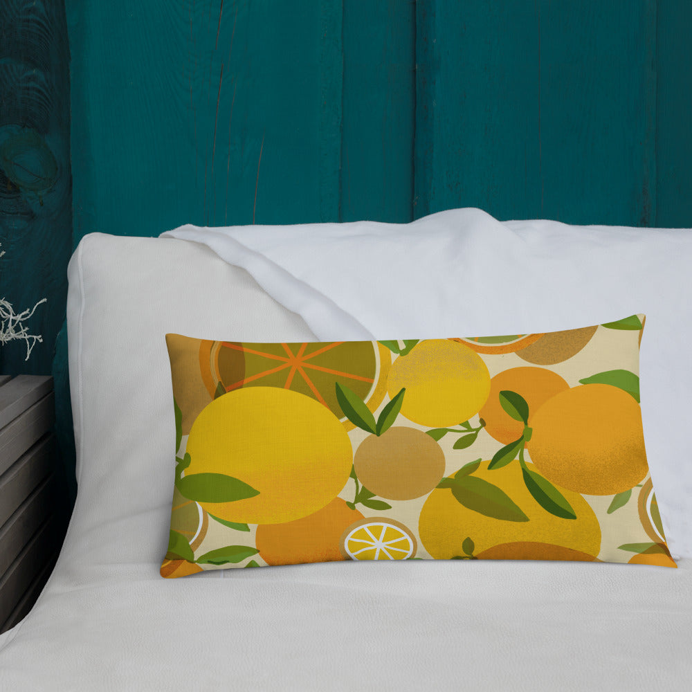 Retro Lemons Premium Pillow