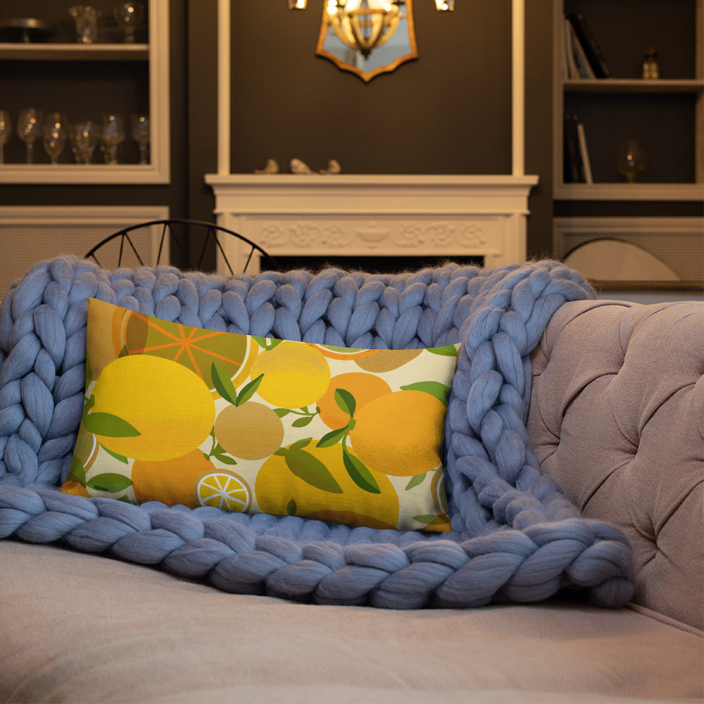 Retro Lemons Premium Pillow