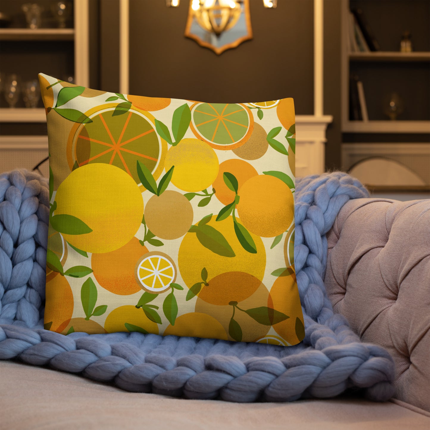 Retro Lemons Premium Pillow