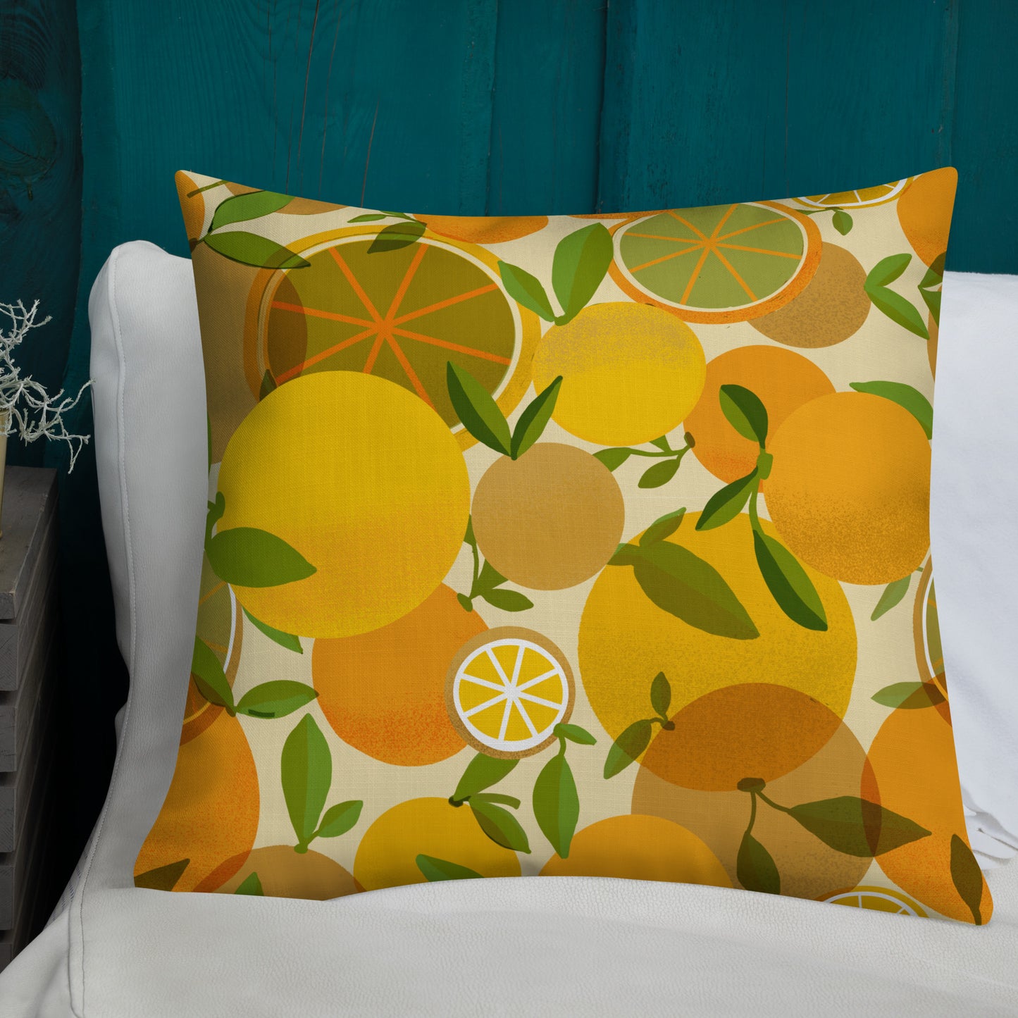 Retro Lemons Premium Pillow