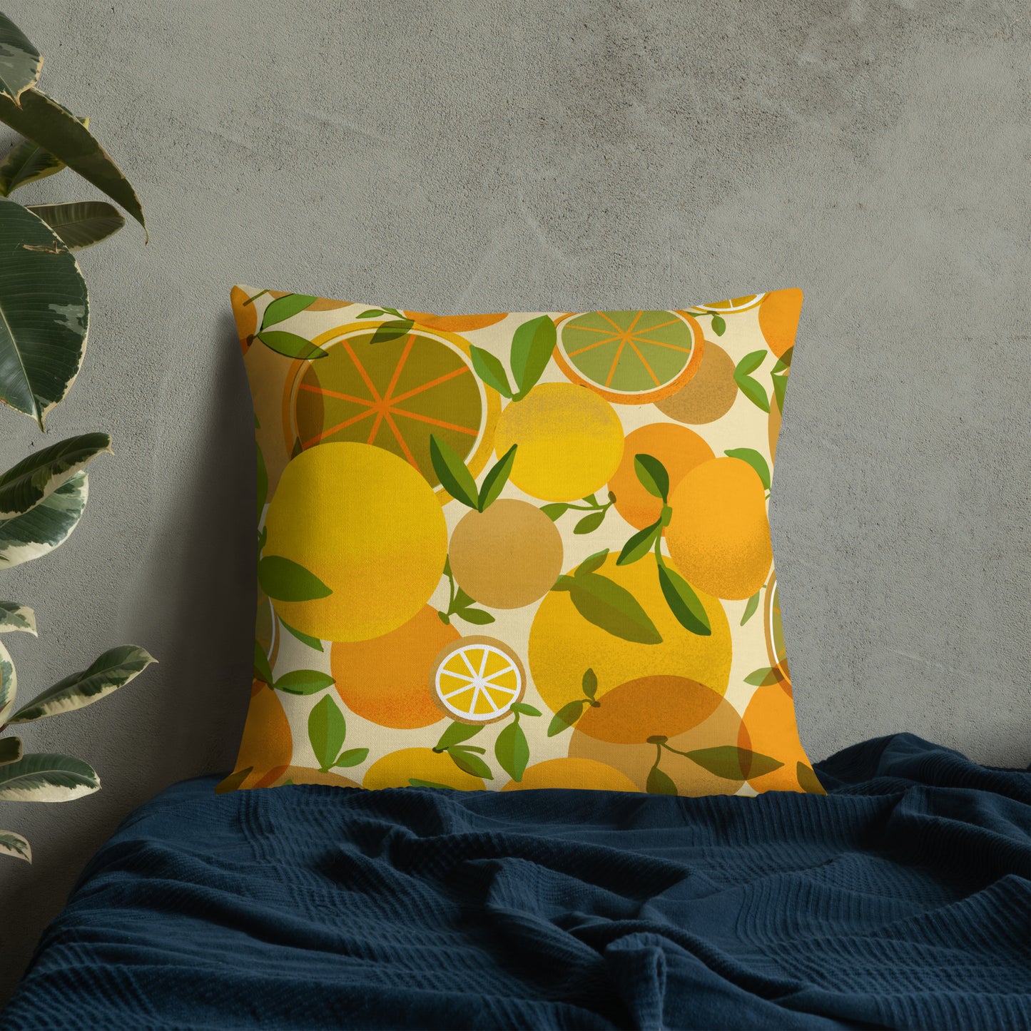 Retro Lemons Premium Pillow