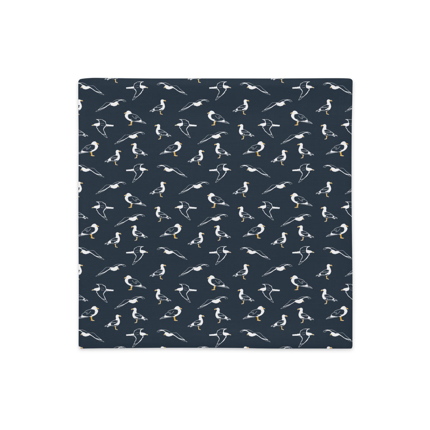 Navy Seagulls Premium Pillow Case