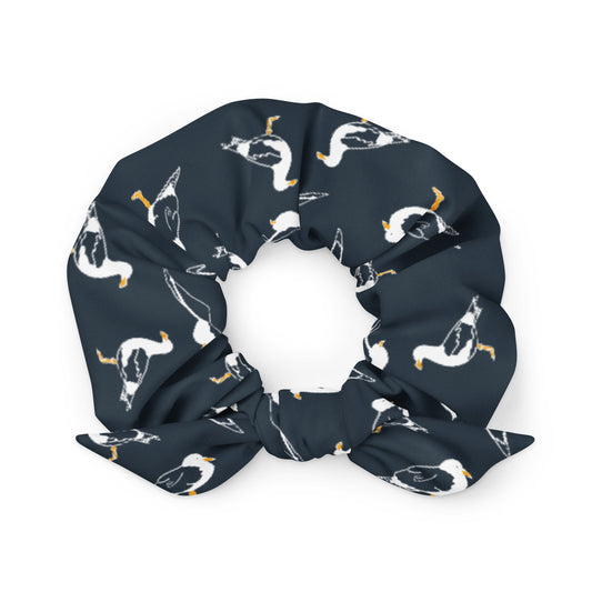 Navy Seagull Scrunchie