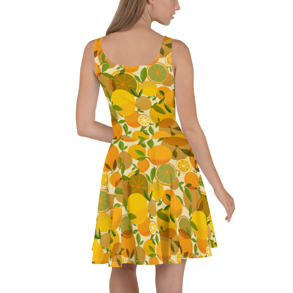 Retro Lemons Skater Dress