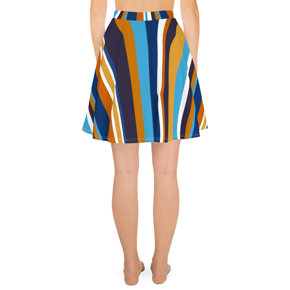 Retro Stripe Skater Skirt