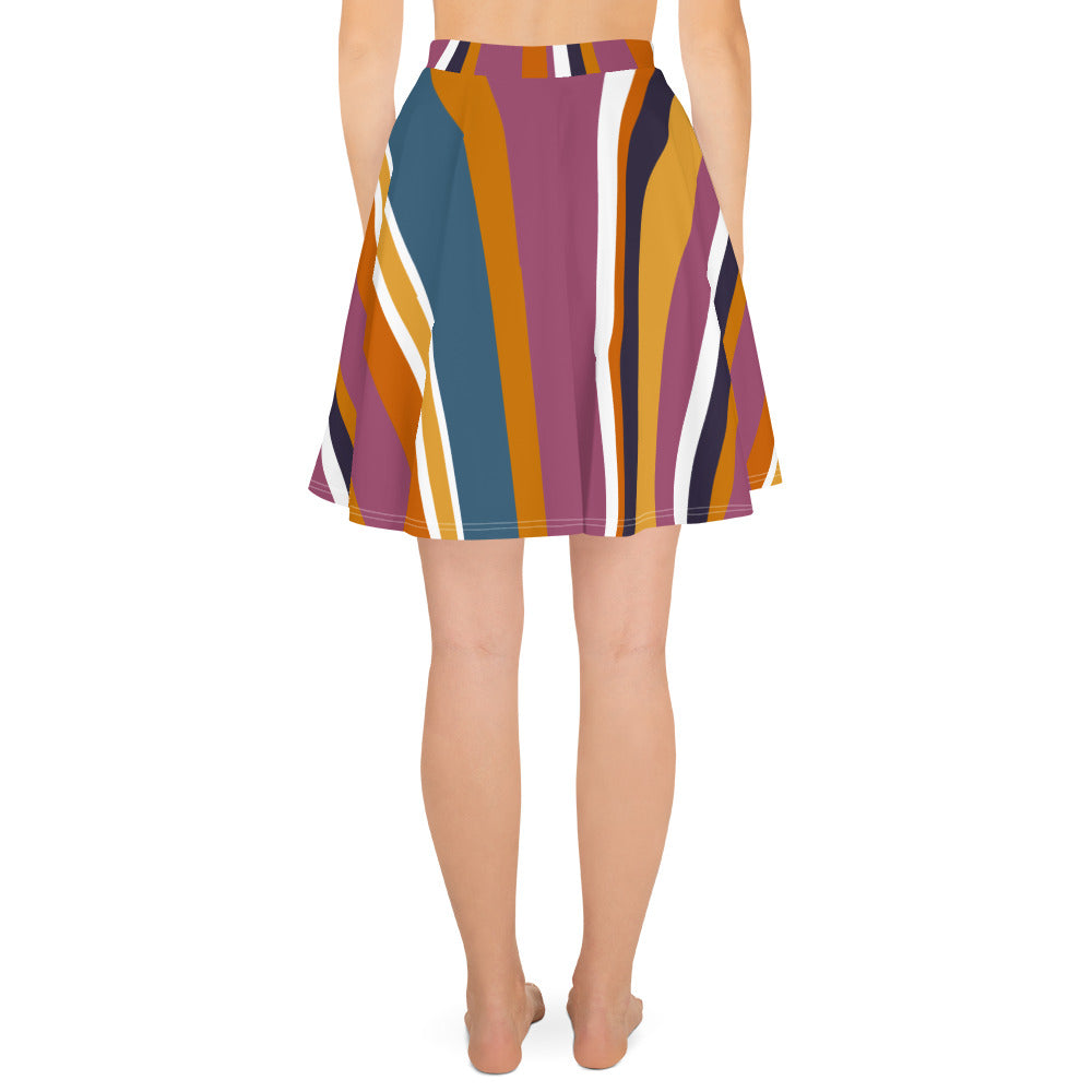 Mod Stripe Skater Skirt