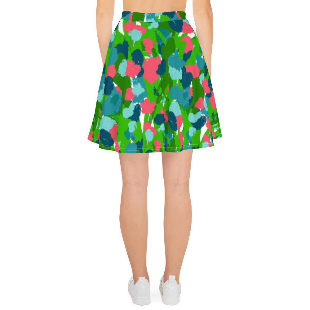 Gouache Garden Skater Skirt