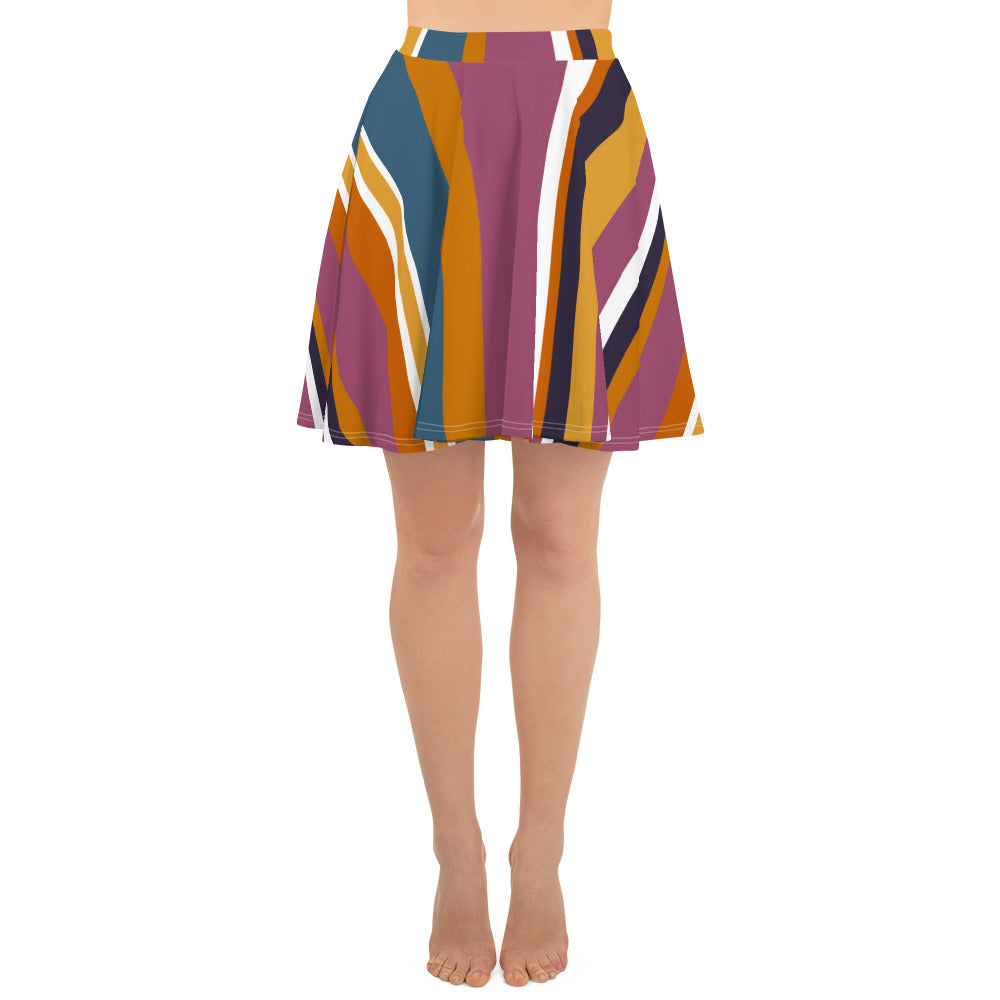 Mod Stripe Skater Skirt