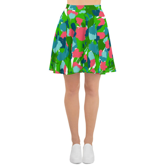 Gouache Garden Skater Skirt