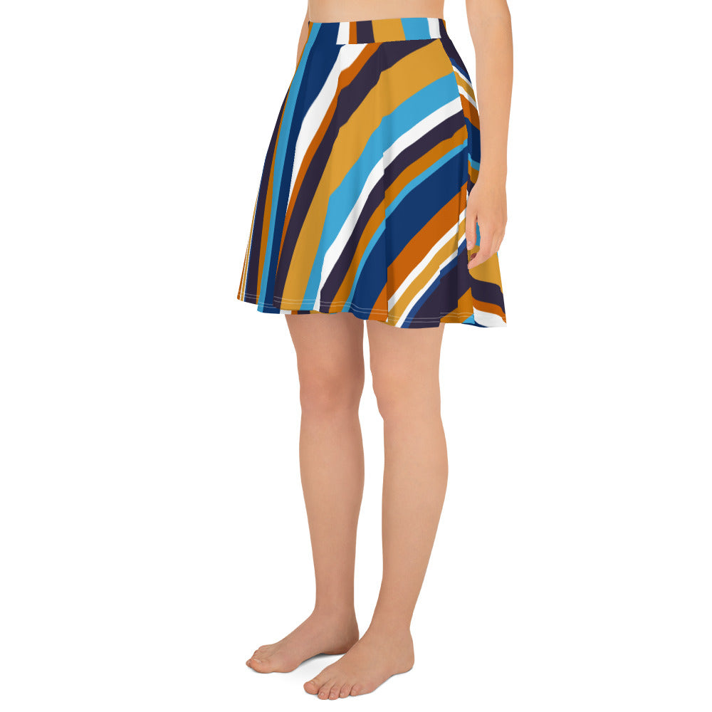 Retro Stripe Skater Skirt