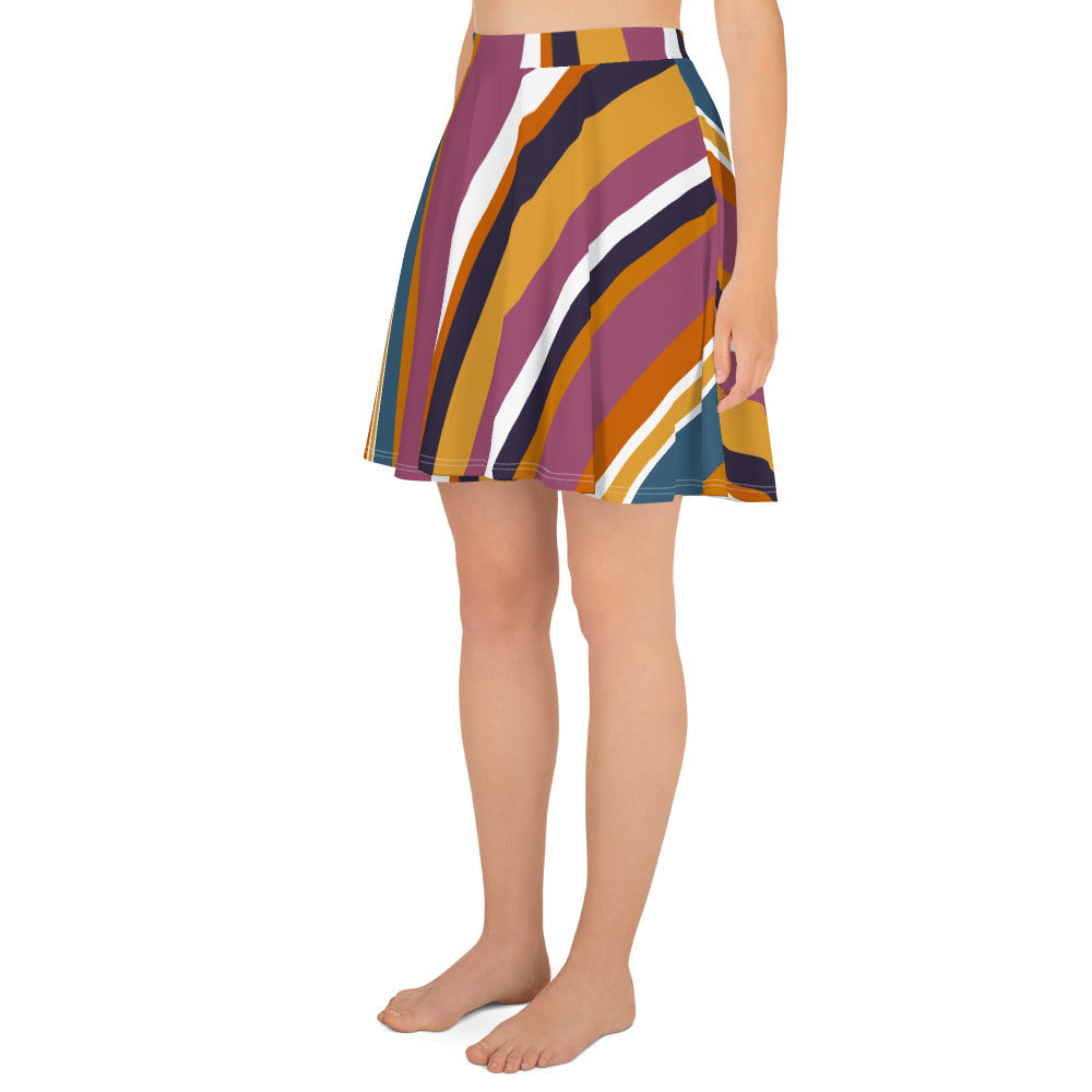 Mod Stripe Skater Skirt