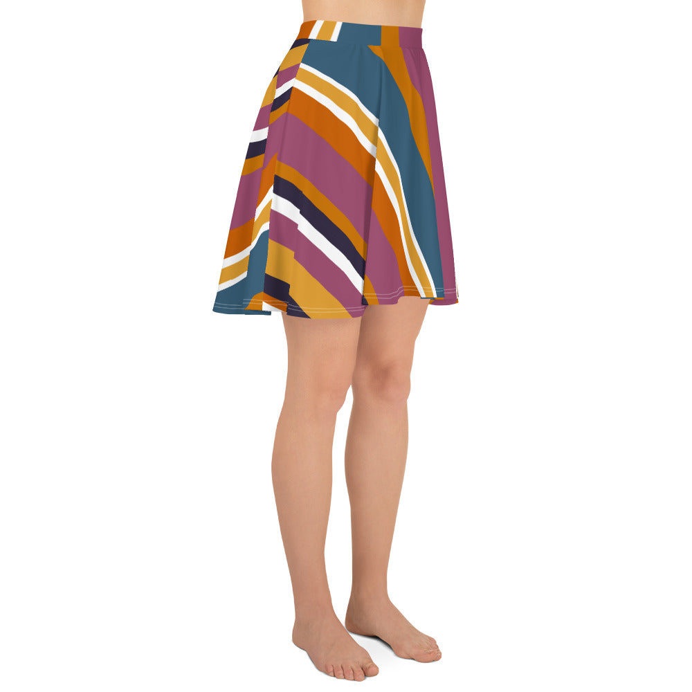 Mod Stripe Skater Skirt