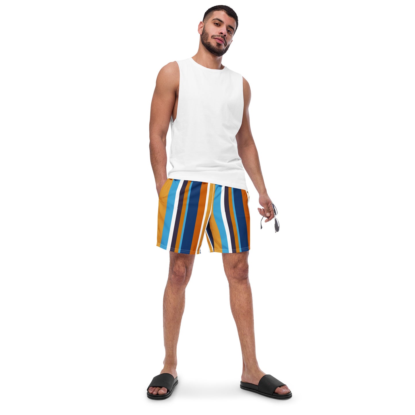 Retro Stripe Men's swim trunks