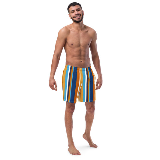 Retro Stripe Men's swim trunks