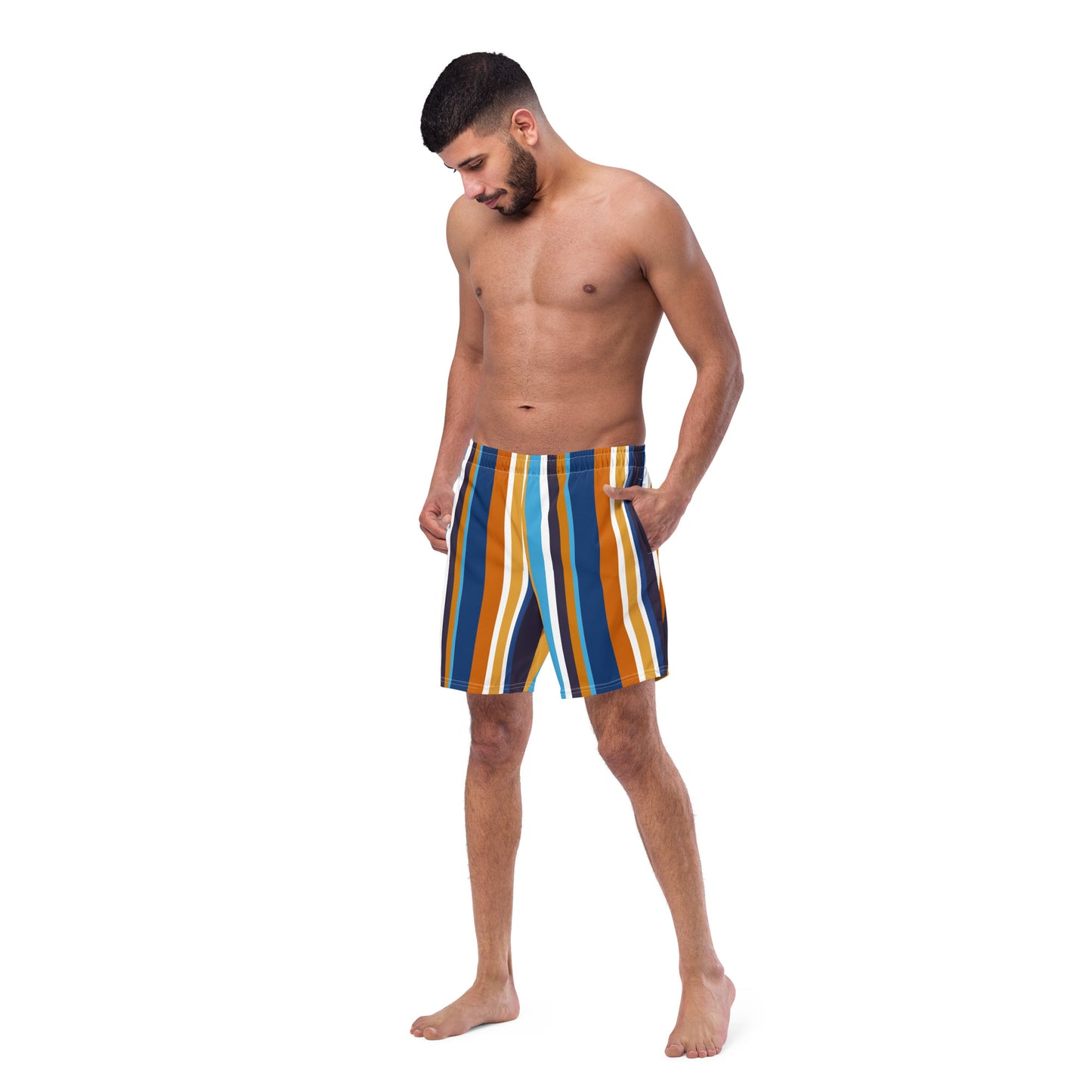 Retro Stripe Men's swim trunks