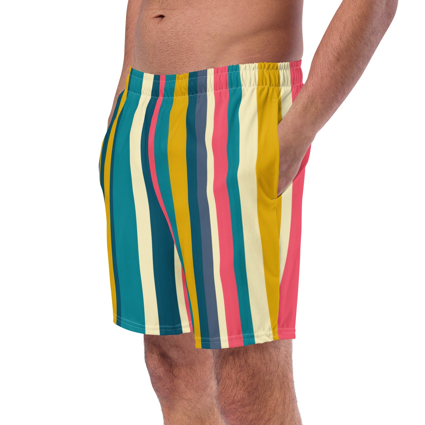 Bright Stripe Men's swim trunks