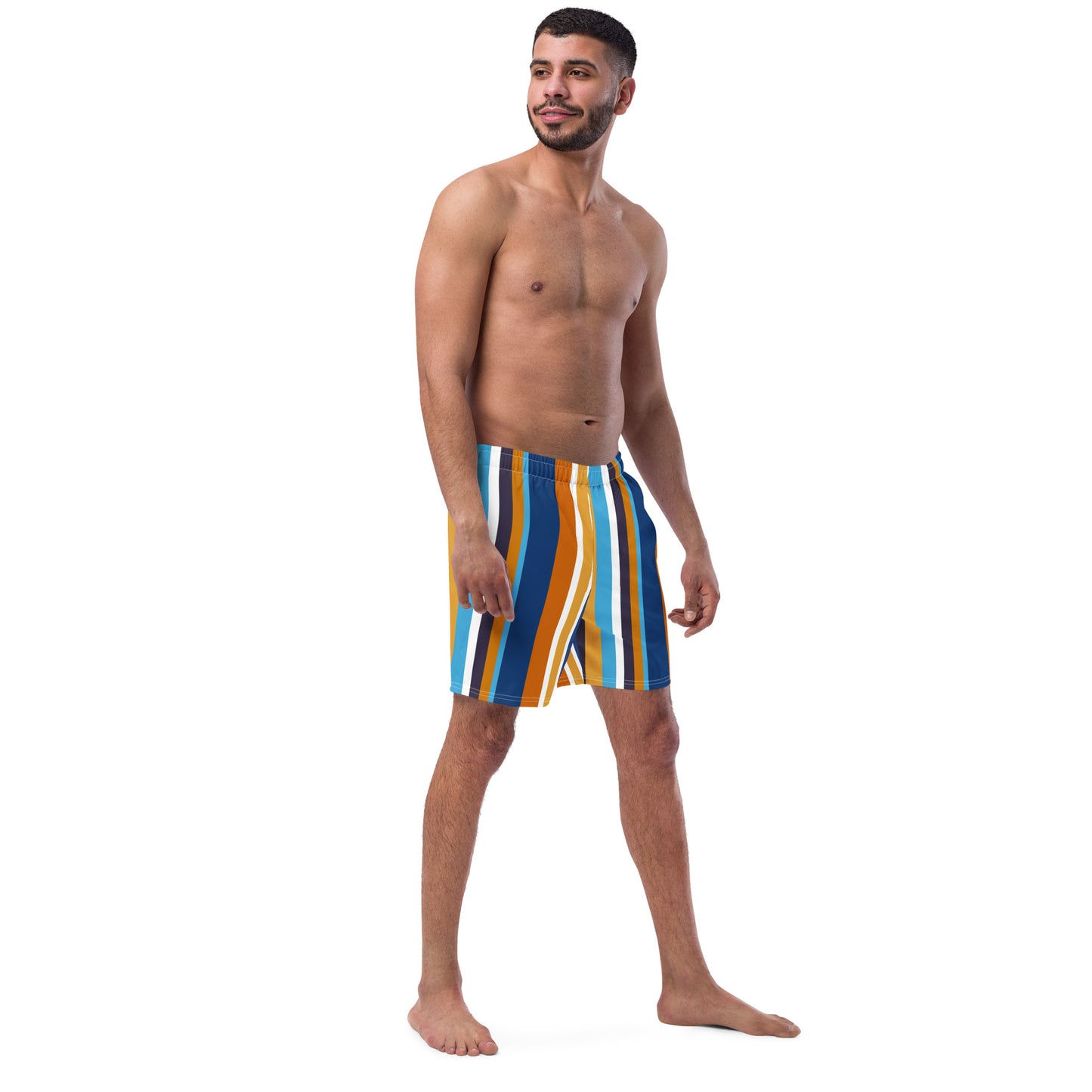 Retro Stripe Men's swim trunks