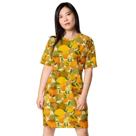 Retro Lemons T-shirt dress