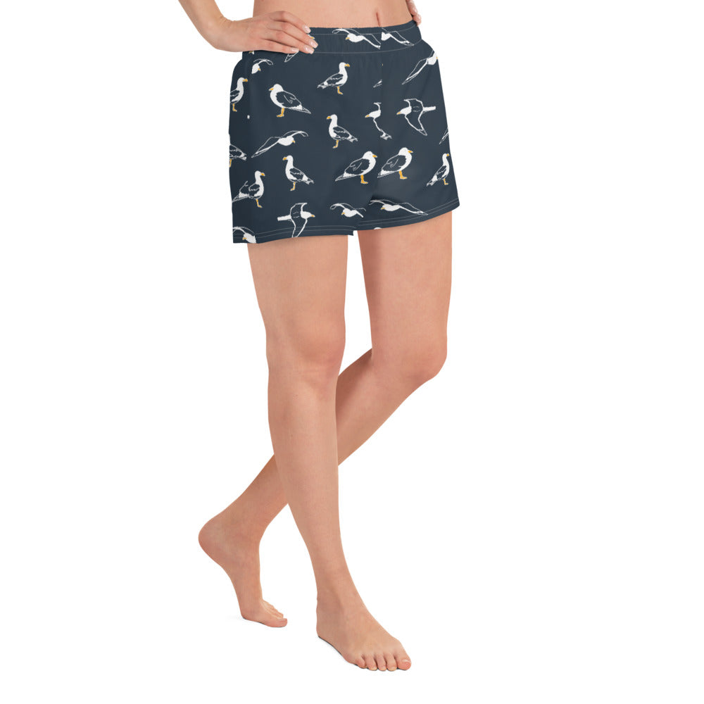 Navy Seagull Women's Athletic Short Shorts