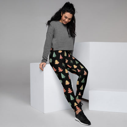 Fancy Trees Women's Joggers, Black