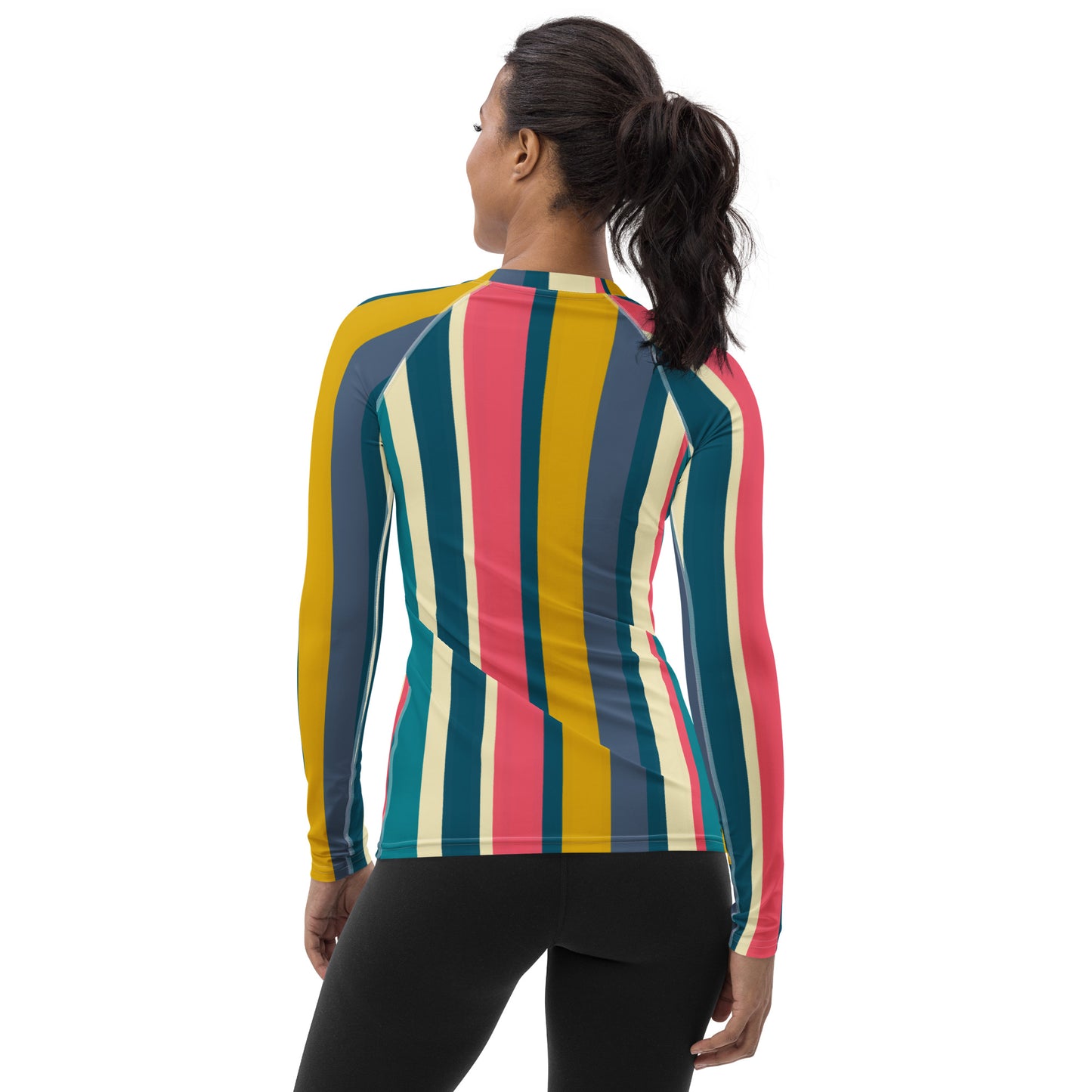 Bright Stripe Women's Rash Guard