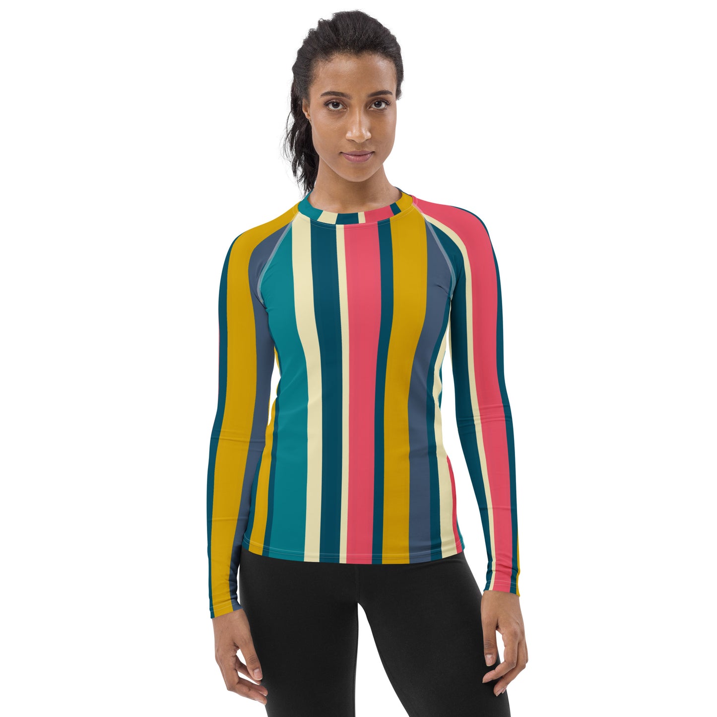 Bright Stripe Women's Rash Guard