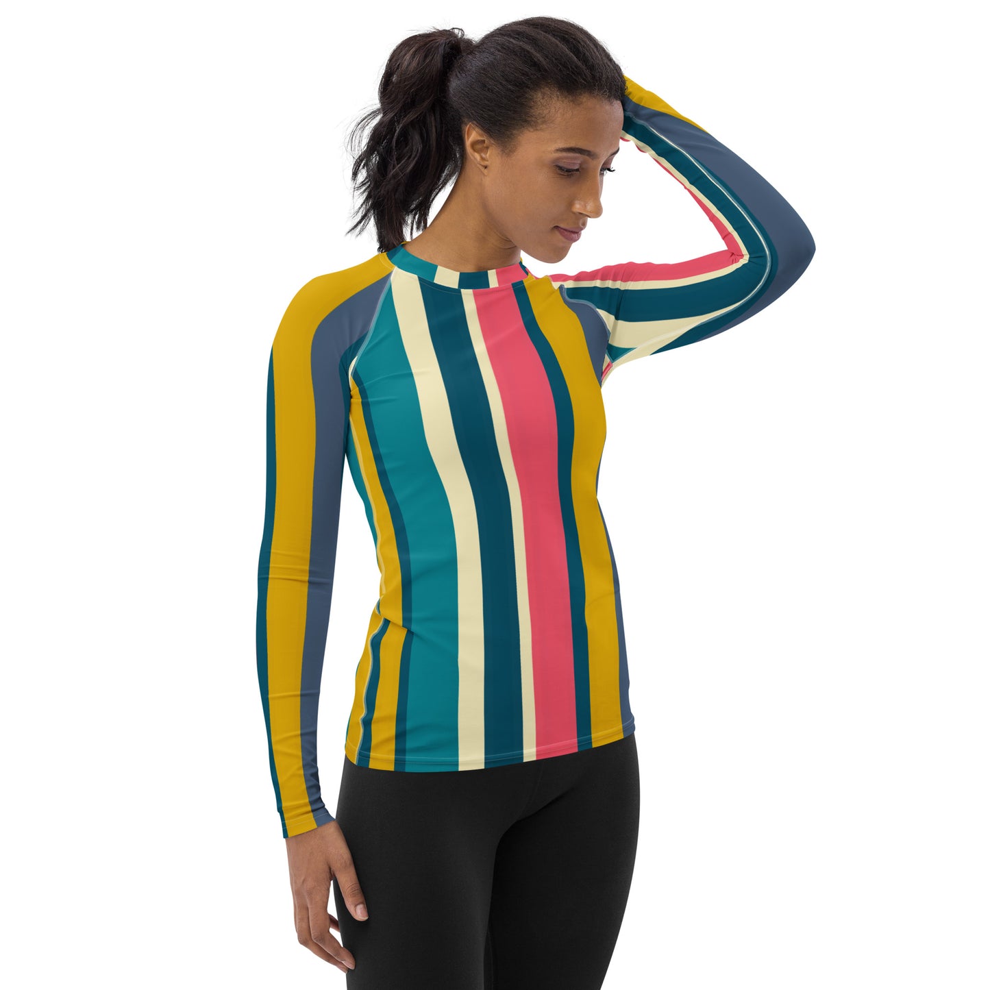 Bright Stripe Women's Rash Guard