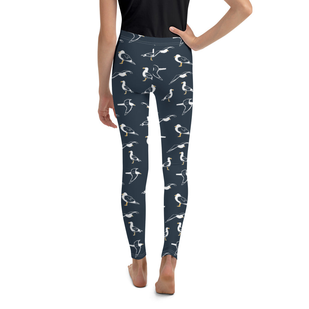 Navy Seagull Youth Leggings