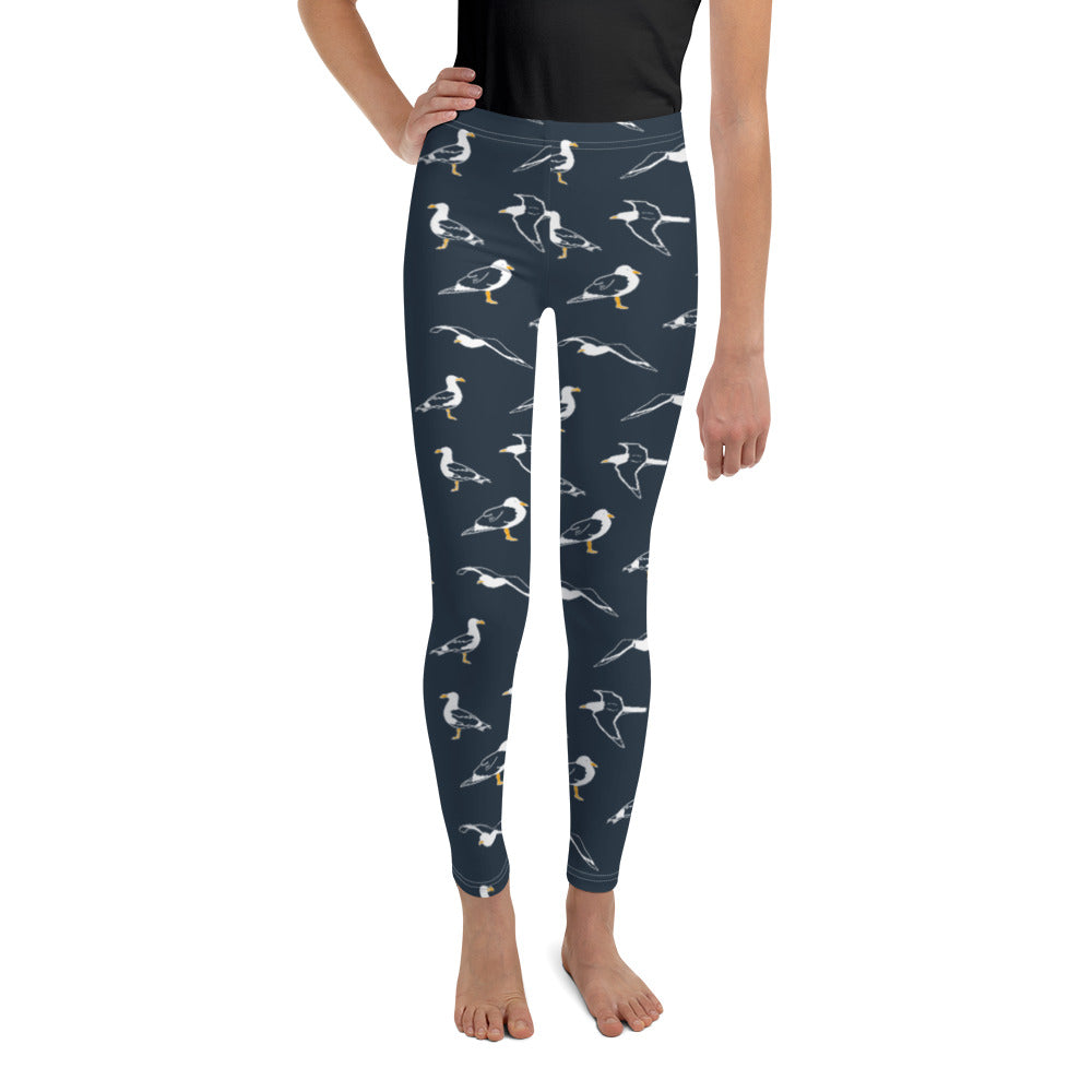 Navy Seagull Youth Leggings